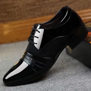 TOP MEN PH 2025 British style single formal wear pointed toe large size Business Casual School Graduation shoes for JS Prom Graduation Formal Attire and Valentines Gift