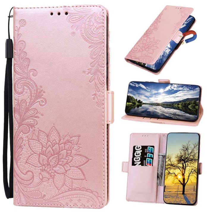 Lace Embossed Leather Phone Case For Samsung Galaxy S10 Plus S10