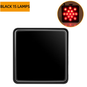 KEVANLY | 1pc Car Taillight Hitch Receiver Cover 15 LED Brake Led Lights Tube Cover For Car SUV Trailer Brake Light Red Warning Light