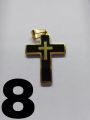 Momoko Stainless Steel  Black Gold Cross Pendant. 