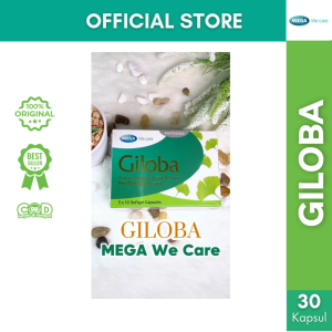 MEGA We Care Giloba Ginkgo Biloba Extract 40 mg Membantu Sirkulasi Darah 30 Softgel Capsules