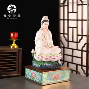 Elevated Lotus Base Stand for Buddha Statues Guanyin Worship Altar Kwan Yu Business God Tabletop Decorative Chinese Style Alloy Handmade Piece