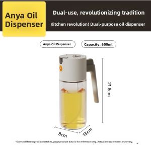 Large Capacity Oil Sprayer Anti-Leak Pouring Two-Use Sauce Vinegar Seasoning Bottle Fogging Oil Sprayer Kitchen Storage Bottle