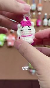ready stock crochet knit keychain cute soft toy for bags gift