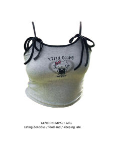 Áo Ba Lỗ American Hot Bé Gái Màu Tương Phản Dây Thắt Lưng Mùa Hè Cho Nữ Cỡ Nhỏ Ôm Vừa Vặn Đa Năng in Chữ