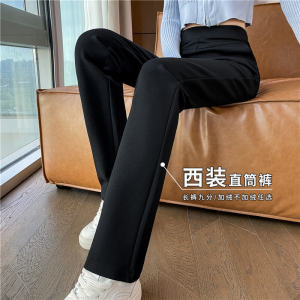 Slim Straight Leg Pants High Waist Womens Spring Autumn Casual Suit Pants Korean Style Commute Fashion plus Size Trousers
