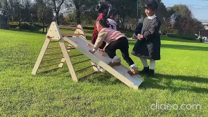Climbing Pikler Triangle with Ramp (Foldable)