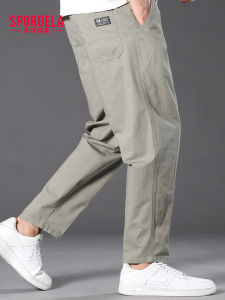 Spordela | Quần Jeans Thô Cotton Rộng Thẳng Phong Cách Thư Giãn Đã Tẩy Nước