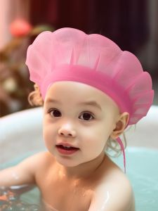 Kair Baby Bathing Cap Waterproof Silicone Hair Washing Hat Child Ear Protection Hairdressing Tool for Infants And Toddlers