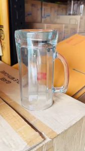 (650ml.) พร้อมส่ง แก้วเบียร์ยักษ์  ใส ใบใหญ่ แก้ว จุใจ มีหูจับ แก้ว หนา อย่างดี