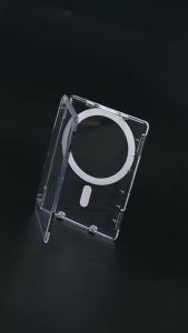 Magnetic Wallet for iPhone 17/16/15/14 Series2-Card Mag Safe Card Holder Secure Flip Cover PC Magnet Phone Wallet clear