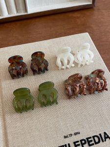 French Vintage Miniature Hair Clip Small Size Bangs Edge Clip Womens Fashion Accessories Acetate Material Korean Style