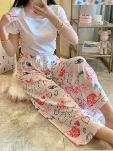 KASIHAN | Airy Large Size Cotton Womens Pants for Summer Sun Protection