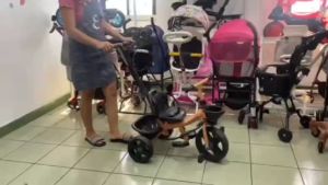 Kids tiri-bike 3 wheels rubber stroller bike push stroller bicycle