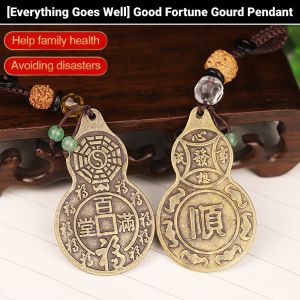 [Everything Goes Well] Good Fortune Gourd Pendant Feng Shui Lucky Charm Gourd Brand Keychain Pendant