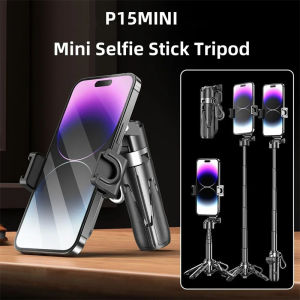 Mini Selfie Stick Tripod 3 in 1 Extendable Grip Phone Tripod with Detachable Remote for Vlog Livestreaming Photography