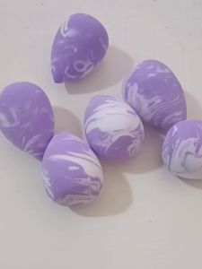 6PCS Marble Makeup Sponge Set Soft Bouncy Cosmetic Sponges Reusable Easy to Clean Beauty Makeup Tools for Foundation Blending