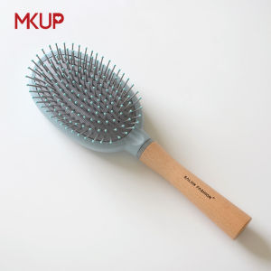 Thảm Massage Răng Rộng Kiểu Bắc Âu Cho Phụ Nữ Dụng Cụ Chăm Sóc Da Đầu Cầm Tay Bằng Gỗ Hình Elip Đệm Khí Mềm