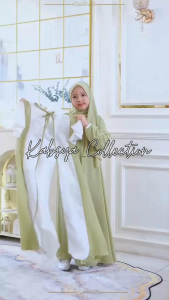 INSTANT COD Gamis Anak Perempuan Anggun Bahan Cerutty Babydoll / Baju Muslim Anak Perempuan Pengajian & Manasik Anak (3-12 Tahun) Zeyfana