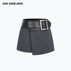 ANN ANDELMAN | Wide Waist Head Gray A-Line Skirt Pants