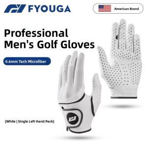 FYOUGA | Mens Ultra-Fine Leather Golf Glove Anti-Slip Durable