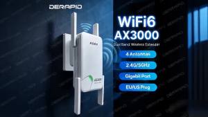 AX3000 WiFi 6 Repeater Signal Booster 5G 2.4G Dual Band Gigabit Long Range WiFi Extender Amplifier WPS Easy Setup