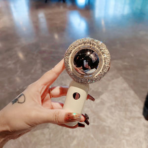 Quạt Cầm Tay USB Sạc Di Động Mùa Hè Mini Cao Cấp Có Giá Trị Thẩm Mỹ Cao Trang Trí Kim Cương Dùng Trong Văn Phòng Và Gia Đình