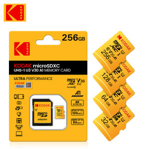 Kodak | KODAK Micro SD Memory Card 256GB UP TO 95MB/s Class10 U3 UHS-I 32GB 64GB 128GB TF Card 4K HD for USB Card reader adapter microsd