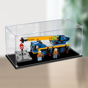 Acrylic Display Case Dust Cover for Lego 60324 Mobile Crane Model Figure Storage Box Anti Dust Shield Collectible Showcase
