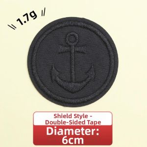 MEISITEKEKE | Embroidered Letter Iron-On Patch for Clothing Repair Black