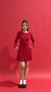 Đầm dài tay Macie cổ thuyền chất vải thun cao cấp mềm mại nữ tính - MCD01