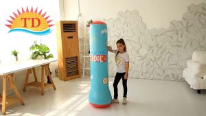 Bao trụ đấm bốc tự cân bằng cho bé Cao 1.2m Cột boxing hơi cho bé giá rẻ(Tặng bơm)