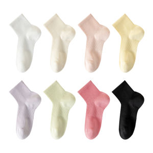 JIAZINI | Cotton Breathable Sport Absorbent Anti-Odor Womens Mid-Calf Socks Summer