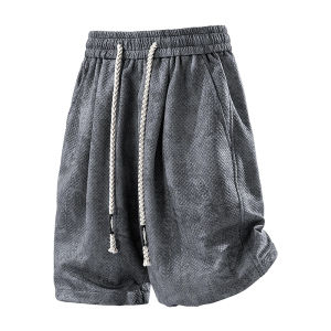 Wassup Issue American Style Casual Mens Shorts Summer Straight Leg Loose Wide Leg Sports Five-Quarter Pants Breathable