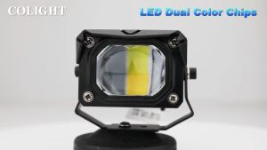 Đèn sương mù LED 12D 3" 100W 6000K 3000K 12000LM chuyên dụng cho xe máy/xe địa hình/xe tải/ô tô 12V 24V