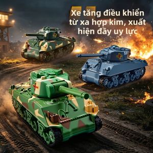Mô Hình Xe tăng Mini Sherman RC