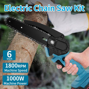 Mini Chainsaw 4/6 IN Woodworking with Small Handheld Electric Logging Sawzall Mini Chainsaw for Makita 21V Battery (No Battery)