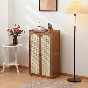 NEW multi-layer rattan shoe rack large capacity shoe cabinet wooden shoe rack organizer