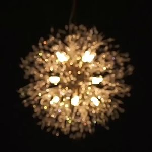Chandelier Golden Dandelion LED Fireworks Pendant Light Elegant Drop Light for edroom Dining Living Room Indoor Lighting