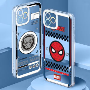 เคสสำหรับ OPPO A16S A16ไอรอนแมนของมาร์เวลกันกระแทกแบบดั้งเดิมเคสคลุมทั้งหมดคริสตัลรูปกัปตันอเมริกาเสือดำ