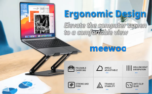 Meewoo Laptop Stand Adjustable Portable Laptop Riser Laptop Holder Laptop Cooler Stand