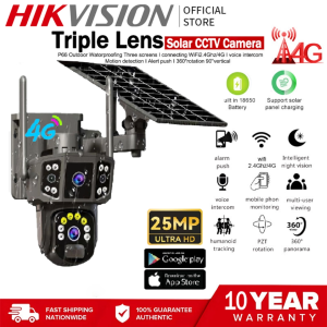 HIKVISION 4G SIM Solar CCTV Camera No WiFi Needed Outdoor Waterproof Wireless Surveillance Night Vision 360°PTZ Two-Way Audio IP Security Cameras