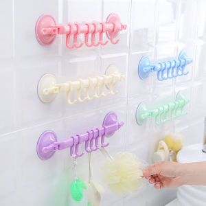 Lockable Suction Cup Multi-purpose Wall Hooks 6 Pieces