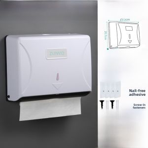 Wall-Mounted Hand-Towel Holder No-Drilling Hotel Hospital Kitchen Use Dry Hand Towel Box Paper Towel Rack Household Essentials