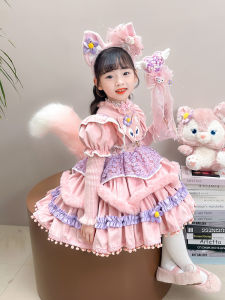Princess Style Sweater Dress for Girls Autumn Winter Christmas Birthday Childrens Clothing Lolita Girl Dress Cake Skirt
