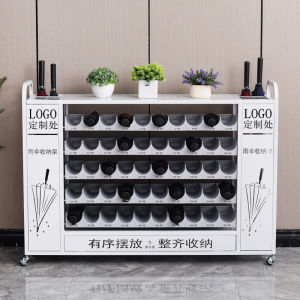 Modern Minimalist Portable Plastic Umbrella Stand for Classroom Company Entrance Hall Commercial Umbrella Rack Storage Holder