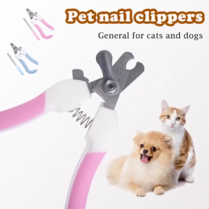 Stainless Steel Pet Nail Clipper Anti-slip Silicone Comfort Grip Handle Safe Sharp Claw Trimmer Professional Pet Grooming Care Tool Easy Control Labor Saving Design Practical Manicure Supplies For Daily Trimming Nails Of Dogs Cats And Other Small Pets