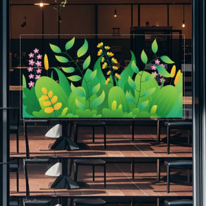Flower Footline Decoration Static Sticker
