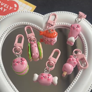 🎉 0 บาทไทย SHENHAO2🎀 อาหารหมูสุดน่ารัก Keyfob กระเป๋าเป้สะพายหลัง Instagram ของขวัญนักเรียนหัวใจวัยรุ่น