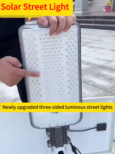 (10 Years Warranty) 50000W New Solar Light Outdoor IP67 Waterproof Solar Street Light Led Lights White Lights Super Bright Heavy Duty Industrial Grade Street Light With Remote Control For Yard Park Garden
